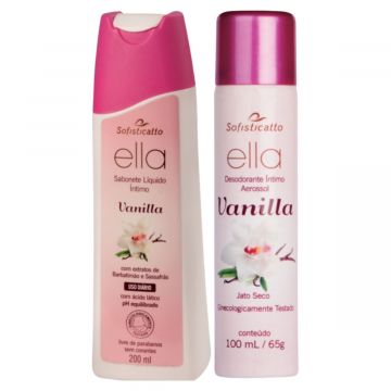 Kit Higienização Íntima: Sabonete Líquido Ella Vanilla + Desodorante Íntimo Ella Vanilla