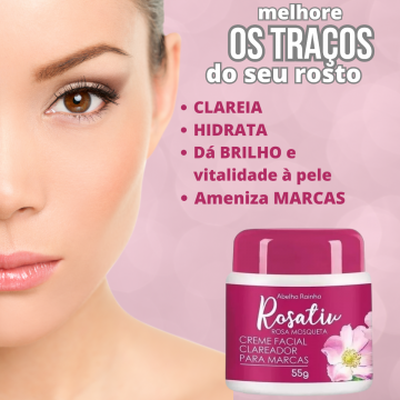 Micropeeling Facial Clear Pele + Creme Facial Clareador De Marcas Rosa Mosqueta Rosativ