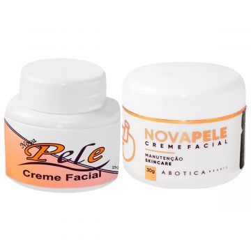 Kit 1 Creme Clareador Facial 25g + 1 Creme Manutenção Nova Pele 30g