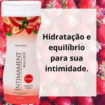 Kit 3 Intimament Sabonete Íntimo Morango  + 3 Desodorante Íntimo Morango Higiene Feminina