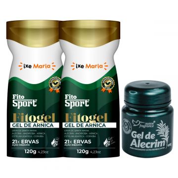 2 FitoSport Gel de Arnica Fitogel 21 Ervas + Gel Massageador de Alecrim Suave Fragrance