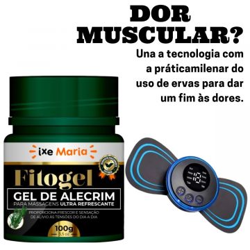 2 Gel de Alecrim Fitogel + Massageador Portátil Recarregável