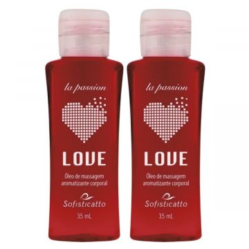 Kit 2 Óleo De Massagem Sensual Love Hot Sensação Quente Frutas Vermelhas