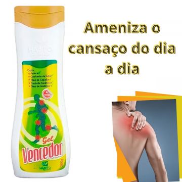 6 Gel Vencedor Massageador Hábito Combate as Dores