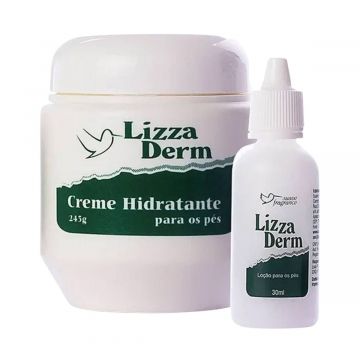 Kit Lizza Derm para Tratamento de Pés Rachados: Creme + Loção