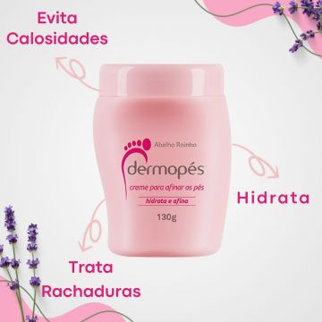 Kit Cuidados para Pés Ressecados e Rachados: 2 Creme Dermopés Afina os Pés 130 g + Loção Hidratante Delima Milagroso