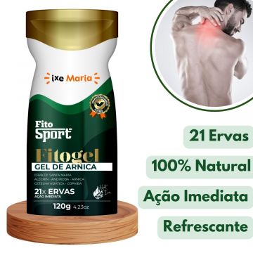 Kit 3 Fitosport Massageador Alívio da Dor Gel de Arnica + 21 Ervas Fitogel