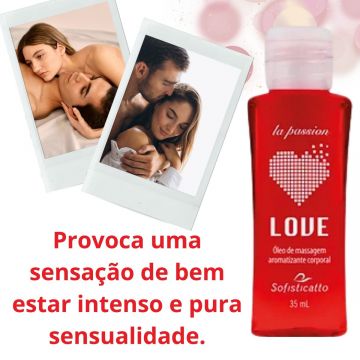 Kit 1 Love Óleo Morango 35ml + 1 Óleo Shock Plus Morango 15ml + 1 Fogo do Dragão Original 4g Sofisticatto