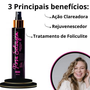 Óleo Clareador Rosa Selvagem Axilas e Virilha + Creme Regenerador Suaviza Rugas nos Olhos Rosativ