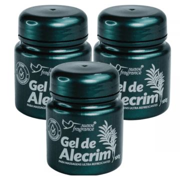 Kit Massagem Refrescante Alívio da Dor Muscular Gel de Alecrim - 3 unidades