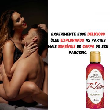 Kit Sexshop 3 Oleo Massagem Prazer Sexy Tia Leilah Ylang Ylang