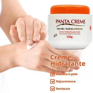 Kit 1 Panta Creme Glicerinado Pote 220g + 1 Panta Esfoliante 120g