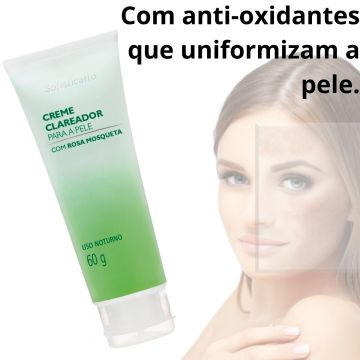 Creme Clareador Para a Pele Com Rosa Mosqueta Sofisticatto + Protetor Solar Nova Pele 50 FPS