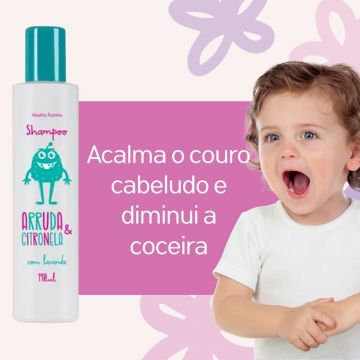 Shampoo Citronela Contra Piolhos Arruda e Citronela Abelha Rainha 190 ml