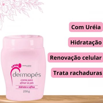 KIt Creme Dermopés 230 g + Loção Delima MIlagroso - Tratamento e Hidratação de Pés Rachados