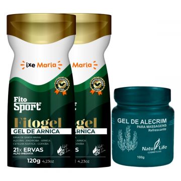 2 FitoSport Gel de Arnica Fitogel 21 Ervas + Gel Massageador de Alecrim Natulife