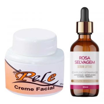 Complexo Vitaminado Sérum Lifting 30ml Rosa Selvagem + Nova Pele Clareador Facial