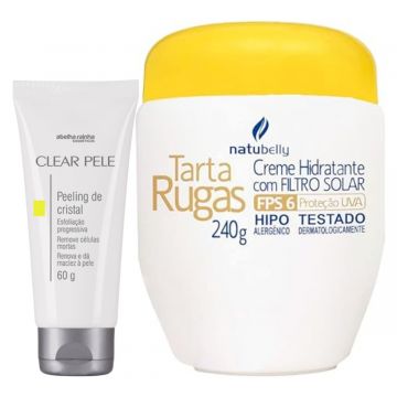 Kit Cuidado Facial: Peeling de Cristal Clear Pele + Creme Facial Hidratante Tarta Rugas