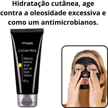 Máscara Facial Black Clear Pele + Creme Suavizador de Marcas + Creme para Área dos Olhos Ameniza OIlheiras