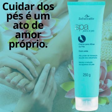 Spa para os Pés Creme para afinar + Esfoliante Mãos e Pés Lizza Derm + Loção Milagroso Delima